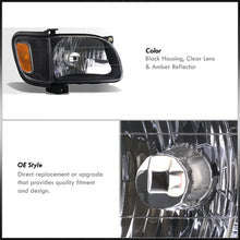 Load image into Gallery viewer, Toyota Tacoma 2001-2004 Factory Style Headlights + Corners Black Housing Clear Len Amber Reflector