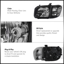 Load image into Gallery viewer, Toyota Tundra (Double Cab / 4 Door Models Only) 2005-2006 / Sequoia 2005-2007 Factory Style Headlights + Corners Black Housing Clear Len Clear Reflector