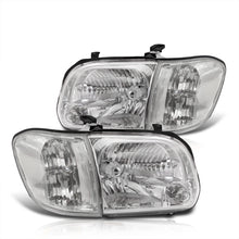 Load image into Gallery viewer, Toyota Tundra (Double Cab / 4 Door Models Only) 2005-2006 / Sequoia 2005-2007 Factory Style Headlights + Corners Chrome Housing Clear Len Clear Reflector