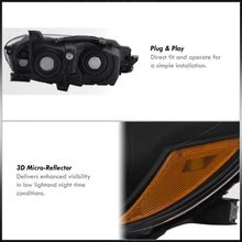 Load image into Gallery viewer, Toyota Camry 2015-2017 Factory Style Headlights Black Housing Clear Len Amber Reflector (Halogen Models Only)