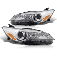 Load image into Gallery viewer, Toyota Camry 2015-2017 Factory Style Headlights Chrome Housing Clear Len Amber Reflector (Halogen Models Only)