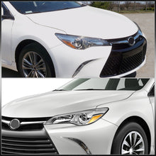 Load image into Gallery viewer, Toyota Camry 2015-2017 Factory Style Headlights Chrome Housing Clear Len Amber Reflector (Halogen Models Only)
