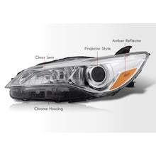 Load image into Gallery viewer, Toyota Camry 2015-2017 Factory Style Headlights Chrome Housing Clear Len Amber Reflector (Halogen Models Only)