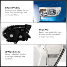 Load image into Gallery viewer, Toyota Tundra 2007-2013 / Sequoia 2008-2017 LED DRL Bar Factory Style Headlights Chrome Housing Clear Len Clear Reflector