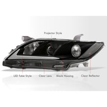 Load image into Gallery viewer, Toyota Camry 2007-2009 LED DRL Bar Factory Style Headlights Black Housing Clear Len Clear Reflector