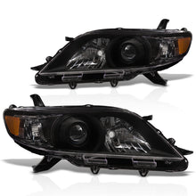 Load image into Gallery viewer, Toyota Sienna 2011-2020 Factory Style Headlights Black Housing Clear Len Amber Reflector
