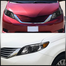 Load image into Gallery viewer, Toyota Sienna 2011-2020 Factory Style Headlights Black Housing Clear Len Amber Reflector