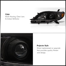 Load image into Gallery viewer, Toyota Sienna 2011-2020 Factory Style Headlights Black Housing Clear Len Amber Reflector