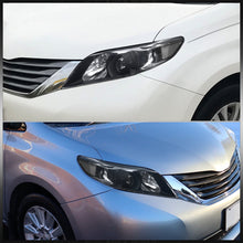 Load image into Gallery viewer, Toyota Sienna 2011-2020 Factory Style Headlights Black Housing Clear Len Clear Reflector