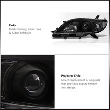 Load image into Gallery viewer, Toyota Sienna 2011-2020 Factory Style Headlights Black Housing Clear Len Clear Reflector