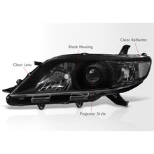 Load image into Gallery viewer, Toyota Sienna 2011-2020 Factory Style Headlights Black Housing Clear Len Clear Reflector