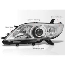 Load image into Gallery viewer, Toyota Sienna 2011-2020 Factory Style Headlights Chrome Housing Clear Len Clear Reflector