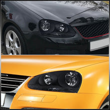 Load image into Gallery viewer, Volkswagen Golf 2006-2008 / Rabbit 2006-2008 / Jetta 2006-2010 Factory Style Headlights Black Housing Clear Len Clear Reflector (Halogen Models Only)