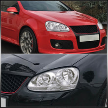 Load image into Gallery viewer, Volkswagen Golf 2006-2008 / Rabbit 2006-2008 / Jetta 2006-2010 Factory Style Headlights Chrome Housing Clear Len Clear Reflector (Halogen Models Only)