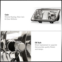 Load image into Gallery viewer, Volkswagen Jetta 1999-2004 Factory Style Headlights + Euro Fogs Chrome Housing Clear Len Clear Reflector