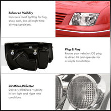 Load image into Gallery viewer, Volkswagen Jetta 1999-2004 Factory Style Headlights + Euro Fogs Chrome Housing Clear Len Clear Reflector