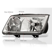 Load image into Gallery viewer, Volkswagen Jetta 1999-2004 Factory Style Headlights + Euro Fogs Chrome Housing Clear Len Clear Reflector