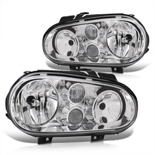 Load image into Gallery viewer, Volkswagen Golf GTI MK4 1999-2006 / Cabrio MK4 1999-2002 Factory Style Headlights Chrome Housing Clear Len Clear Reflector