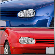 Load image into Gallery viewer, Volkswagen Golf GTI MK4 1999-2006 / Cabrio MK4 1999-2002 Factory Style Headlights Chrome Housing Clear Len Clear Reflector