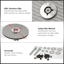 Load image into Gallery viewer, Real Carbon Fiber Hood Lock Pin with Keys Silver