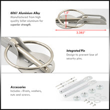 Load image into Gallery viewer, Universal Hood Lock Pins Silver (Sparco Style)