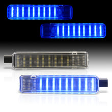 Load image into Gallery viewer, Chevrolet Silverado 1999-2006 / C/K 1997-2000 / Suburban Tahoe 1995-2006 / Cadillac Escalade 1999-2006 / GMC Sierra 1999-2006 / Yukon XL 1995-2006 / Hummer H2 2003-2009 2-Piece Left & Right Interior Blue SMD LED Door Courtesy Lights Clear Lens