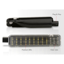 Load image into Gallery viewer, Chevrolet Silverado 1999-2006 / C/K 1997-2000 / Suburban Tahoe 1995-2006 / Cadillac Escalade 1999-2006 / GMC Sierra 1999-2006 / Yukon XL 1995-2006 / Hummer H2 2003-2009 2-Piece Left & Right Interior Blue SMD LED Door Courtesy Lights Clear Lens