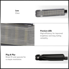 Load image into Gallery viewer, Chevrolet Silverado 1999-2006 / C/K 1997-2000 / Suburban Tahoe 1995-2006 / Cadillac Escalade 1999-2006 / GMC Sierra 1999-2006 / Yukon XL 1995-2006 / Hummer H2 2003-2009 2-Piece Left & Right Interior White SMD LED Door Courtesy Lights Clear Lens