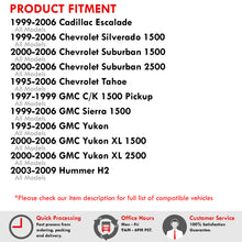 Load image into Gallery viewer, Chevrolet Silverado 1999-2006 / C/K 1997-2000 / Suburban Tahoe 1995-2006 / Cadillac Escalade 1999-2006 / GMC Sierra 1999-2006 / Yukon XL 1995-2006 / Hummer H2 2003-2009 2-Piece Left & Right Interior White SMD LED Door Courtesy Lights Clear Lens