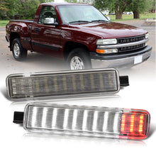Load image into Gallery viewer, Chevrolet Silverado 1999-2006 / C/K 1997-2000 / Suburban Tahoe 1995-2006 / Cadillac Escalade 1999-2006 / GMC Sierra 1999-2006 / Yukon XL 1995-2006 / Hummer H2 2003-2009 2-Piece Left & Right Interior White & Red SMD LED Door Courtesy Lights Clear Lens