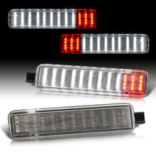 Load image into Gallery viewer, Chevrolet Silverado 1999-2006 / C/K 1997-2000 / Suburban Tahoe 1995-2006 / Cadillac Escalade 1999-2006 / GMC Sierra 1999-2006 / Yukon XL 1995-2006 / Hummer H2 2003-2009 2-Piece Left & Right Interior White & Red SMD LED Door Courtesy Lights Clear Lens