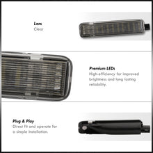 Load image into Gallery viewer, Chevrolet Silverado 1999-2006 / C/K 1997-2000 / Suburban Tahoe 1995-2006 / Cadillac Escalade 1999-2006 / GMC Sierra 1999-2006 / Yukon XL 1995-2006 / Hummer H2 2003-2009 2-Piece Left & Right Interior White & Red SMD LED Door Courtesy Lights Clear Lens