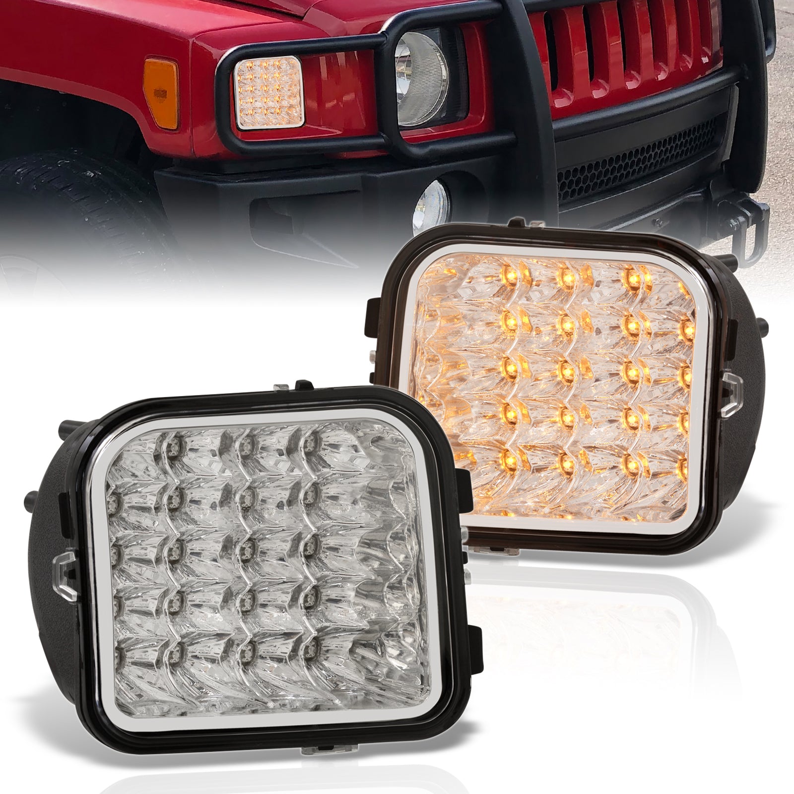 Hummer H3 06-2010 LED Corner Lights Chrome Housing – AJP Distributors