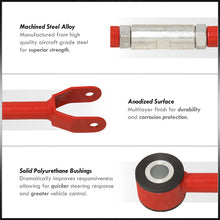 Load image into Gallery viewer, Infiniti G35 2003-2007 / Nissan 350Z 2003-2008 Rear Lower Adjustable Toe Traction Control Arms Red