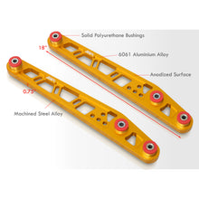 Load image into Gallery viewer, JDM Sport Honda Civic 1996-2000 Rear Lower Control Arms Gold with Red Bushings