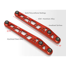 Load image into Gallery viewer, JDM Sport Honda Civic 1996-2000 Rear Lower Control Arms Red with Black Bushings