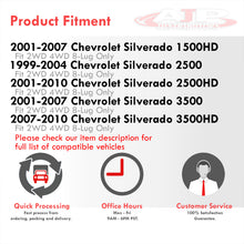 Load image into Gallery viewer, Chevrolet Silverado 1500HD 2001-2007 / 2500 1999-2004 / Avalanche 2500 2002-2006 / Suburban 2500 2000-2013 / GMC Sierra 1500HD 2001-2007 / 2500 1999-2004 / 2500HD 2001-2010 / Yukon XL 2000-2013 (8 Lug) 1-3" Leveling Lift Kit with Shock Extender Black