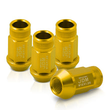 Load image into Gallery viewer, JDM Sport M12 X 1.25 Aluminum Open Lug Nuts Gold (4 Piece)