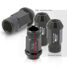 Load image into Gallery viewer, JDM Sport M12 X 1.25 Aluminum Open Lug Nuts Gun Metal (4 Piece)