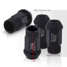 Load image into Gallery viewer, JDM Sport M12 X 1.25 Aluminum Open Lug Nuts Matte Black (4 Piece)