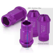 Load image into Gallery viewer, JDM Sport M12 X 1.25 Aluminum Open Lug Nuts Purple (4 Piece)