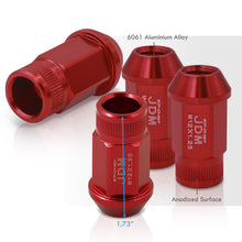 Load image into Gallery viewer, JDM Sport M12 X 1.25 Aluminum Open Lug Nuts Red (4 Piece)

