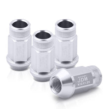 Load image into Gallery viewer, JDM Sport M12 X 1.25 Aluminum Open Lug Nuts Silver (4 Piece)
