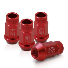 Load image into Gallery viewer, JDM Sport M12 X 1.5 Aluminum Open Lug Nuts Red (4 Piece)