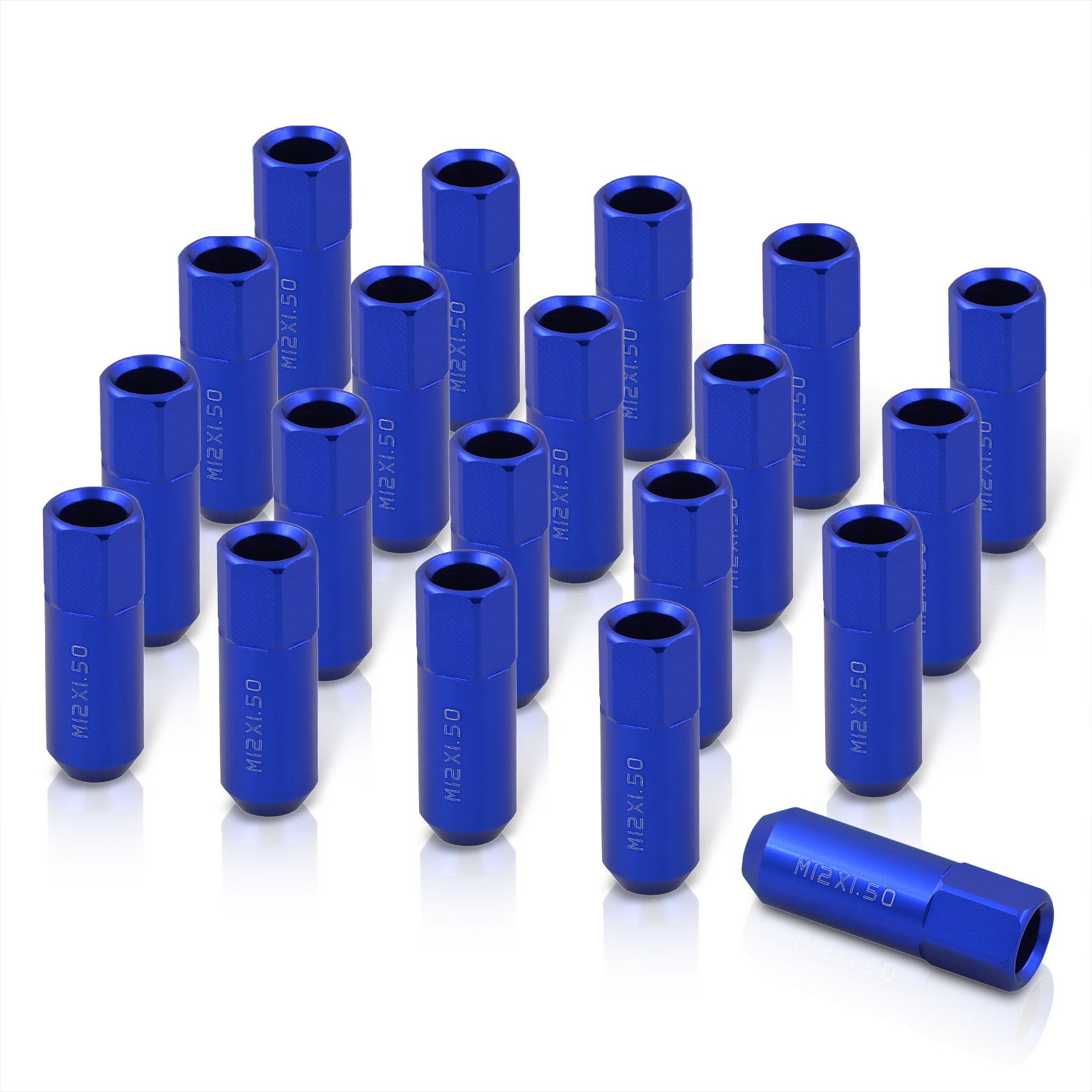 M12 x 1.5 Open Lug Nuts Blue (20 Piece) – AJP Distributors