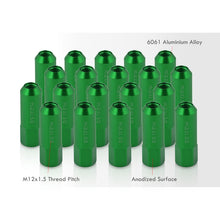 Load image into Gallery viewer, M12 x 1.5 Open Lug Nuts Green (20 Piece)
