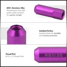 Load image into Gallery viewer, M12 x 1.5 Open Lug Nuts Purple (20 Piece)