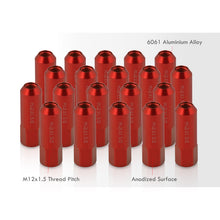 Load image into Gallery viewer, M12 x 1.5 Open Lug Nuts Red (20 Piece)