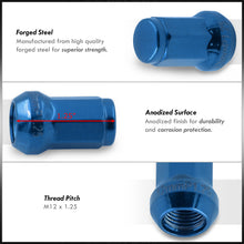 Load image into Gallery viewer, M12 x 1.25 OEM Style Steel Lug Nuts Blue (20 Piece)