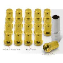 Load image into Gallery viewer, M12 x 1.25 OEM Style Steel Lug Nuts Gold (20 Piece)